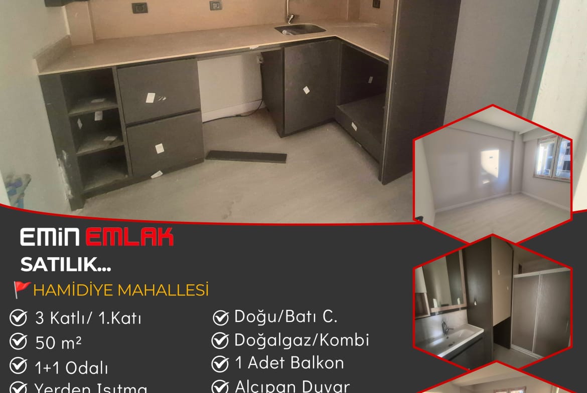 HAMİDİYE MAHALLESİ SATILIK 1+1 FIRSAT APART