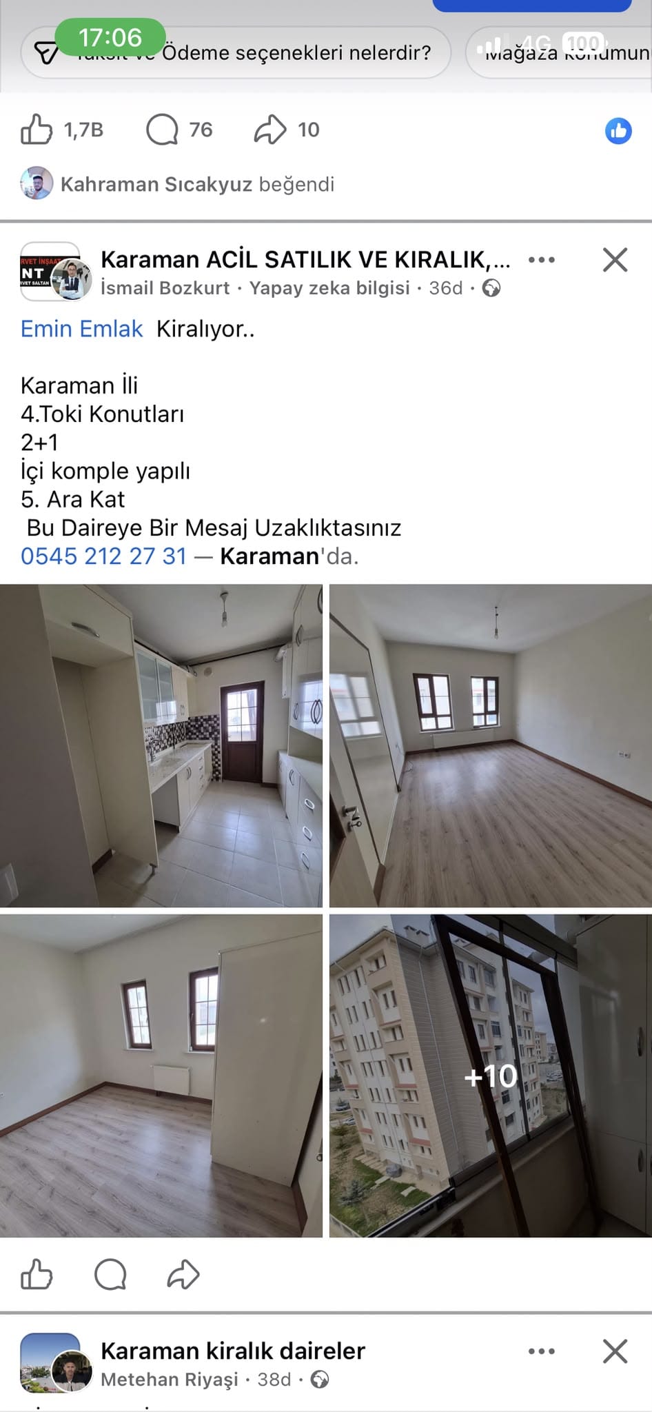 HAMİDİYE MAHALLESİ SATILIK 1+1 FIRSAT APART