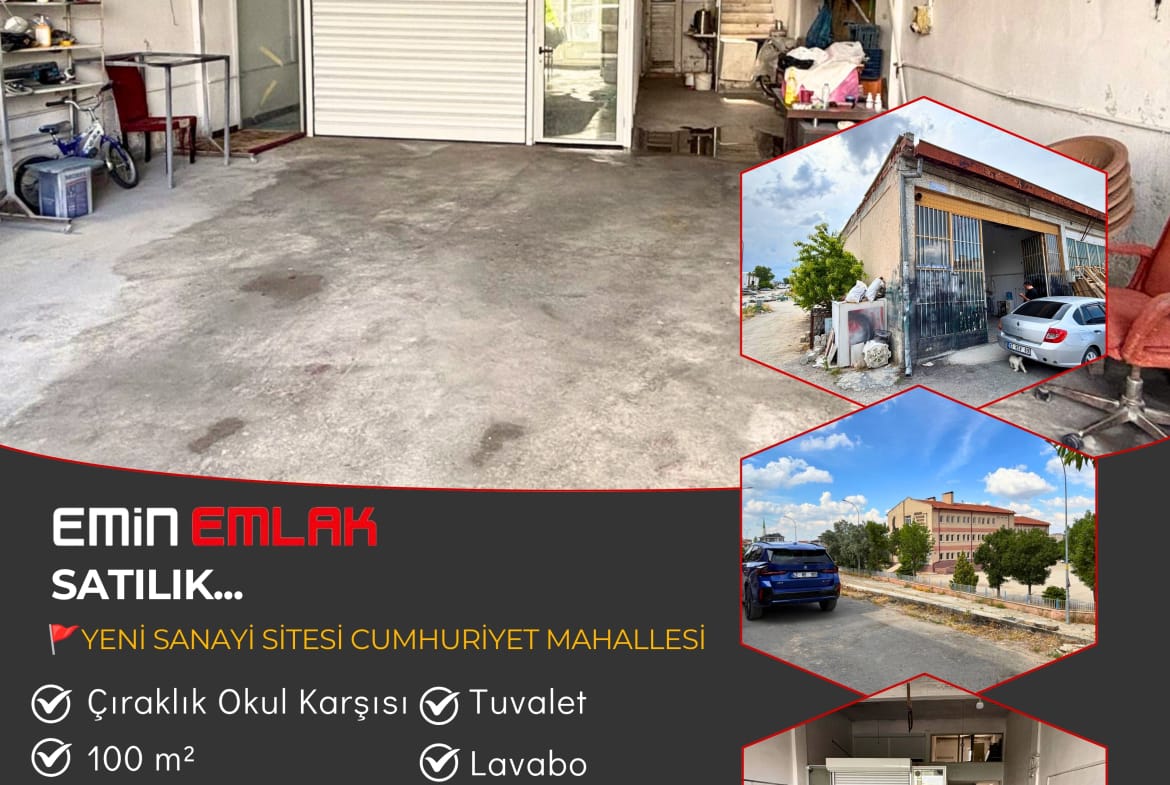 YENİ SANAYİ SİTESİ KÖŞEBAŞI 100 m² SATILIK DÜKKAN