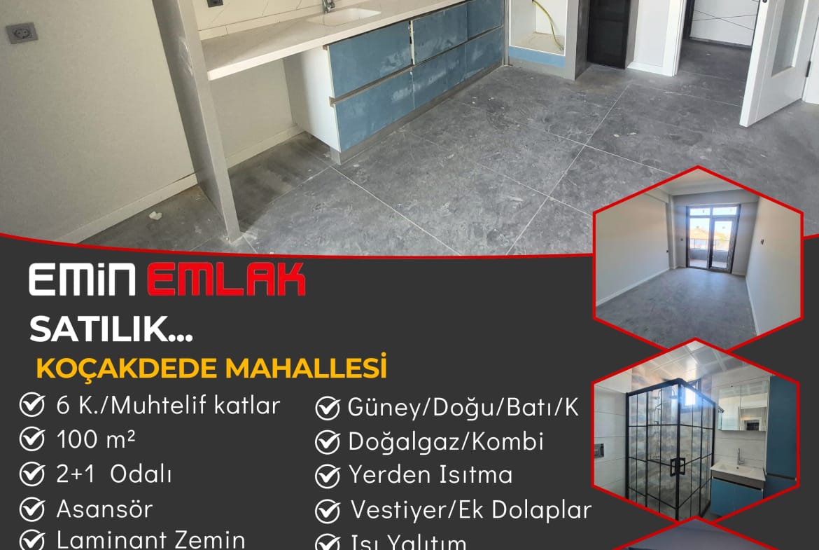 KOÇAKDEDE MAHALLESİ 2+1 SIFIR BİREYSEL GARAJLI DAİRE